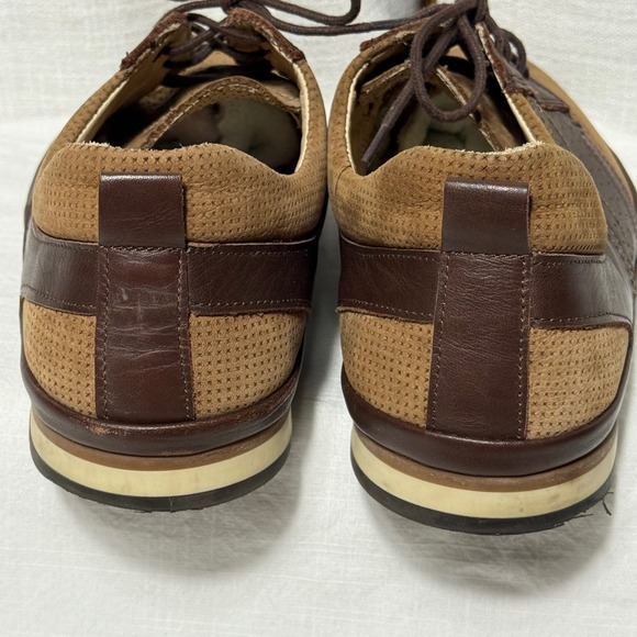 Greyder Men Brown Suede Leather Perforated Lace Up Oxford Dress Shoes‎ Size 10US main image 8